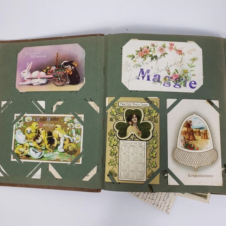 ANTIQUE & VINTAGE POST CARD ALBUM