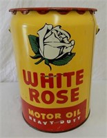 1953 WHITE ROSE MOTOR OIL 5 IMP. GAL. CAN