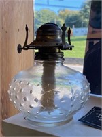 ANTIQUE KEROSENE LAMP BASE IN GREAT SHAPE
