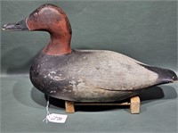 DOUBLE BRANDED CANVASBACK DRAKE DECOY