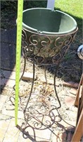 wrought iron planter plant stand 30"h