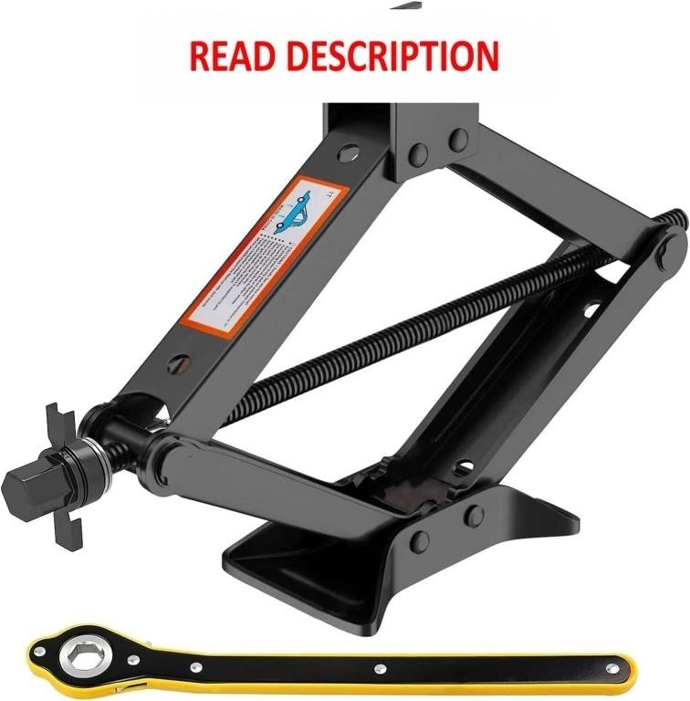 Scissor Car Jack Kit  Max 1 Ton  H: 3.1-12.4in