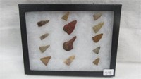 13 Framed Assorted Points and Blades