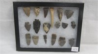 18 Framed Assorted Points and Blades