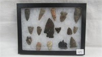 16 Framed Assorted Points and Blades