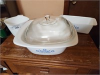 2 Vintage Corningware Casserole Dishes & 1 Extra