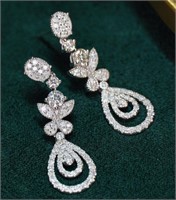 1ct natural diamond earrings 18k gold