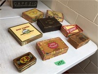 Vintage cigar boxes & tins