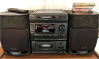 AIWA stereo system w/CD's