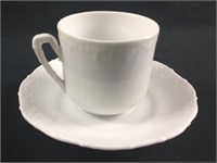 White Porcelain Tea Cup and Saucer