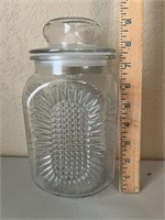 Cut Glass Jar With Lid