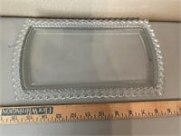 Clear Glass Bubble Edge Platter
