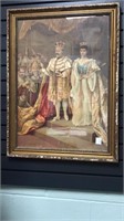 Antique Framed Lithograph of Victoria and