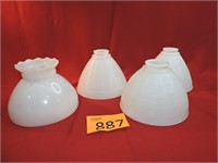 Vintage Milk Glass Lamp Shades