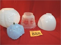 Vintage Milk Glass Lamp Shades