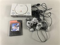 PS1 Console w/ Controllers & Game