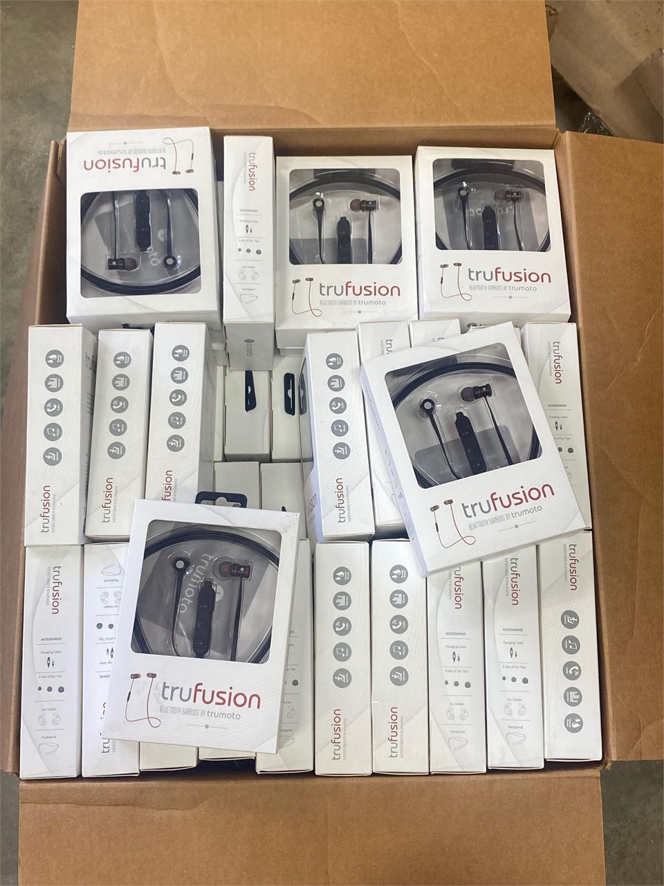 Large Lot Of Trufusion Bluetooth Earbuds By Tru...