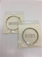 2 silver Pl Bracelets NEW sealed pkg