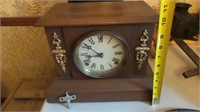 Mantle Clock, No Name, w/Key, AS-IS