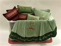 Tote Filled w/ Approx. 15 Decorative Christmas