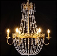 TOCHIC French Empire Crystal Chandelier, 6-Light
