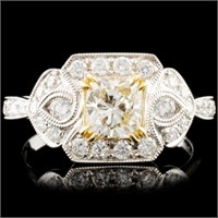 18K Gold 1.47ctw Fancy Diamond Ring