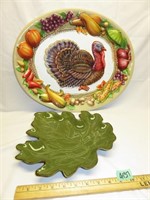 Vintage Molded 3D Plastic Turkey Platter, Harry &D