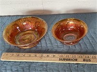 Marigold, Carnival glass bowls