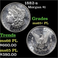 1882-s Morgan $1 Grades GEM+ PL