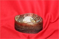 A Vintage Chinese Ceramic Top Trinket Box