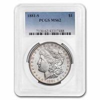 1881-s Morgan Dollar Ms-62 Pcgs