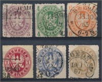 GERMANY PRUSSIA #14-18 & 20 USED FINE-VF