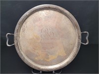 Antique Silver Plated D Bros Graditude Tray