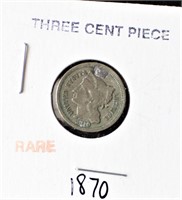 1870 Three Cent Piece - XF