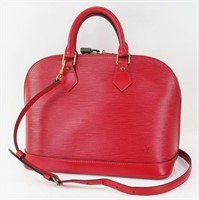 LOUIS VUITTON RED ALMA HANDBAG