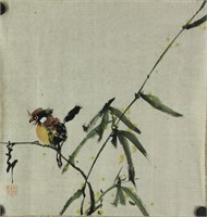 WC Bird Painting on Paper Zhao Shaoang 1905-1998