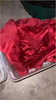 Tote of Christmas tree skirt and decorative