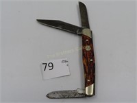 Boker 3 Blade Pocket Knife #9885 - 4" Long Closed