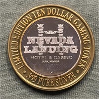 .999 Silver Nevada Landing Casino Gaming Token