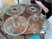 NICE GLASS SERVING TRAYS