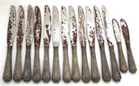 14 Sterling Handle Knives - 9 & 6" long