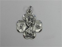 Vtg Sterling Silver Religous Pendant Hallmarked