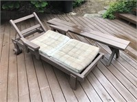 Patio recliner and bench