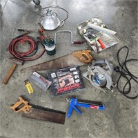 Assorted Hand Tools Propane Torch Painting Etc