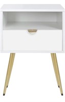 New Cloud Space white MCM end table