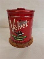Velvet Pipe & Cigarette Tobacco Tin