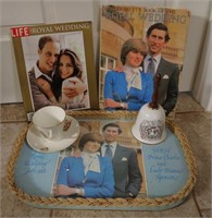 Royal Wedding Tray, Bell, Tea Cup & Saucer++