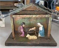 1940-50's Wooden Christmas Nativity Scene