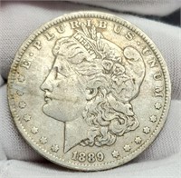 1889-O Morgan Silver Dollar VF