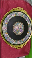 Beautiful Hand painted Platter/Tray approx 14"